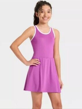 All In Motion Side Pleated Active Dress -Plum Purple Size
